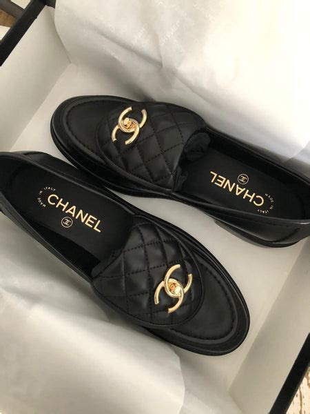 chanel loafers leather|chanel black and white loafers.